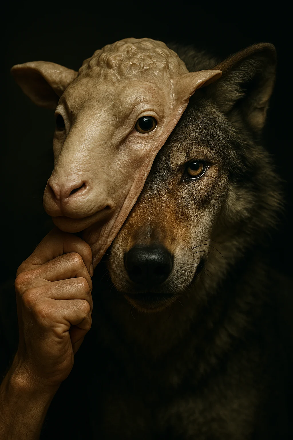 Wolf in sheep's clothing - representing the deceptive nature of deepfakes