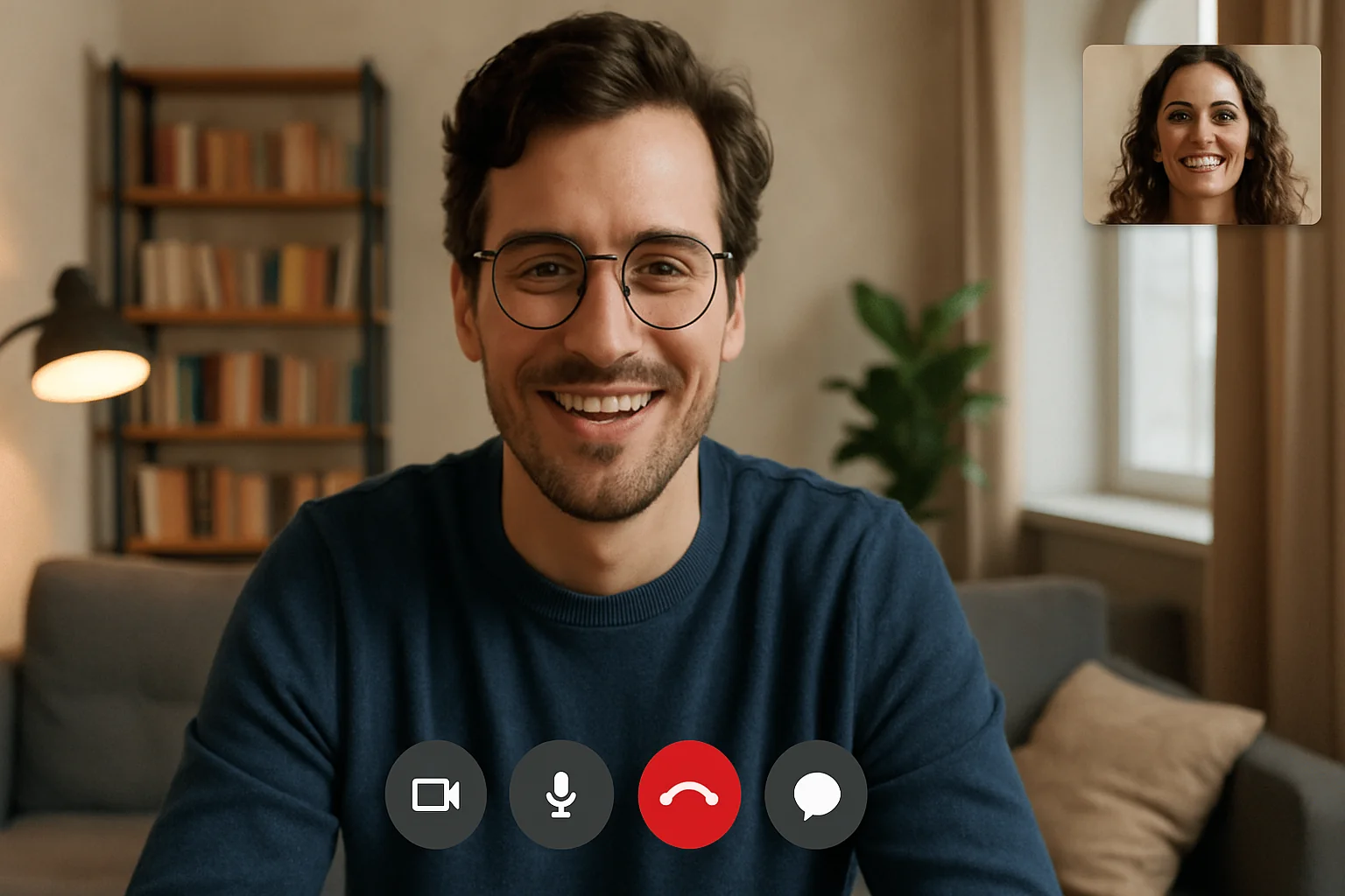 Video call showing potential deepfake scenario